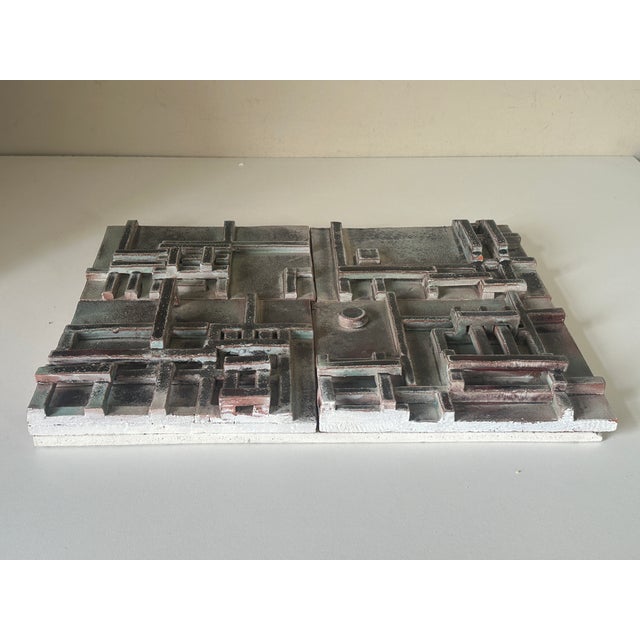 Jean Pierre Devaud, Architectural Scene, 1960s, Ceramic Tile Composition For Sale - Image 10 of 18