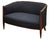 Paul Follot French Sofa or Settee in the Art Deco Style Upholstered in Black Linen For Sale - Image 4 of 14