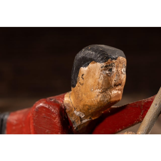 Antique "High Striker" Folk Art Tabletop Carnival Game For Sale - Image 11 of 13