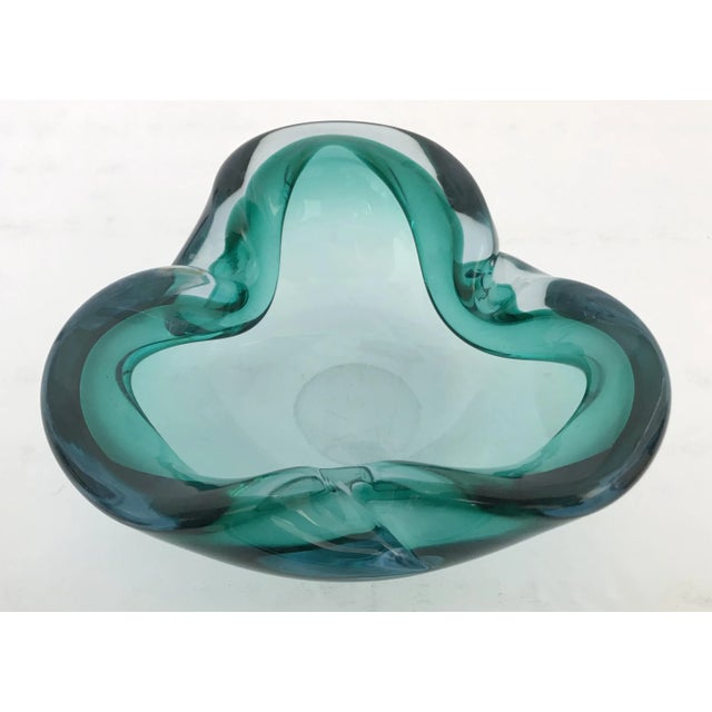 1960s Vintage Green Murano Glass Bowl For Sale - Image 5 of 8