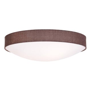 Kant Ceiling Lamp in Brown Textile & Opal Acrylic from Konsthantverk For Sale