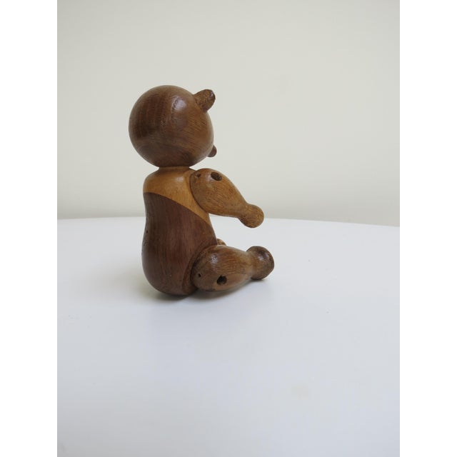 Wood Vintage Danish Beech, Oak and Teak Monkey, Elephant and Bear Figurines by Kay Bojesen, 1960, Set of 3 For Sale - Image 7 of 18