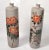 Set 2 Chinoiserie Gray Orange Green Hand-Painted Japanese Decor Floor Vases 1979 For Sale - Image 13 of 13