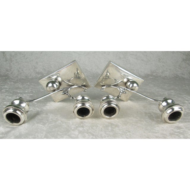 Mid 20th Century P Lopez G Mexican Sterling Silver Candle Sticks - A Pair For Sale - Image 14 of 18