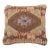 Arteverk Handwoven Afghan Kilim Pillow — Blue & Gold Diamond Medallion For Sale