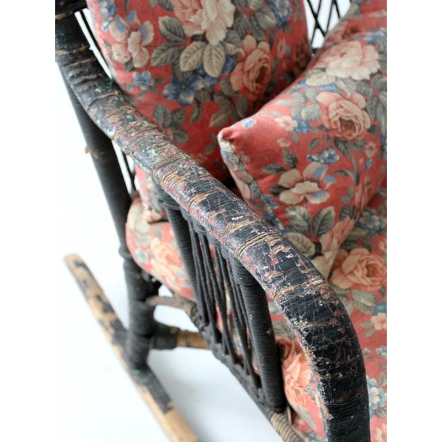 Antique Wicker Rocking Chair For Sale - Image 6 of 13