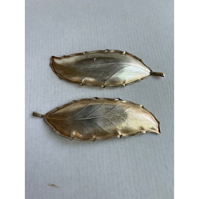 1990s Italian Silverplate Leaf Nut Dish or Catchall For Sale - Image 5 of 7