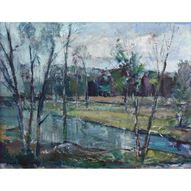1920s Hugo Carlberg, Obscured by Trees, 1920s-1940s, Oil on Canvas For Sale - Image 5 of 17