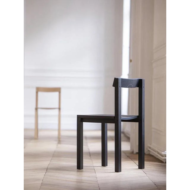 Tal Black Oak Chairs by Kann Design, Set of 8 For Sale - Image 4 of 6