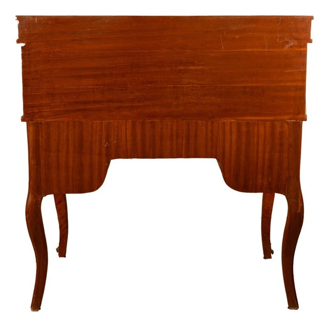 Antique French Louis XV Cylinder Marquetry & Ormolu Bureau Writing Desk 1880 For Sale - Image 17 of 17