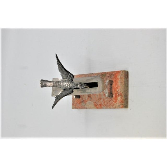 Silver Toothpick Holder with Hummingbird For Sale - Image 6 of 9