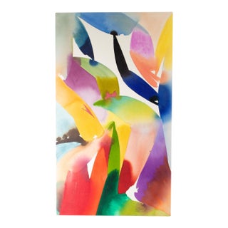 Peter Kitchell 1992 “Crowned Kingdom” Abstract Watercolor Painting For Sale