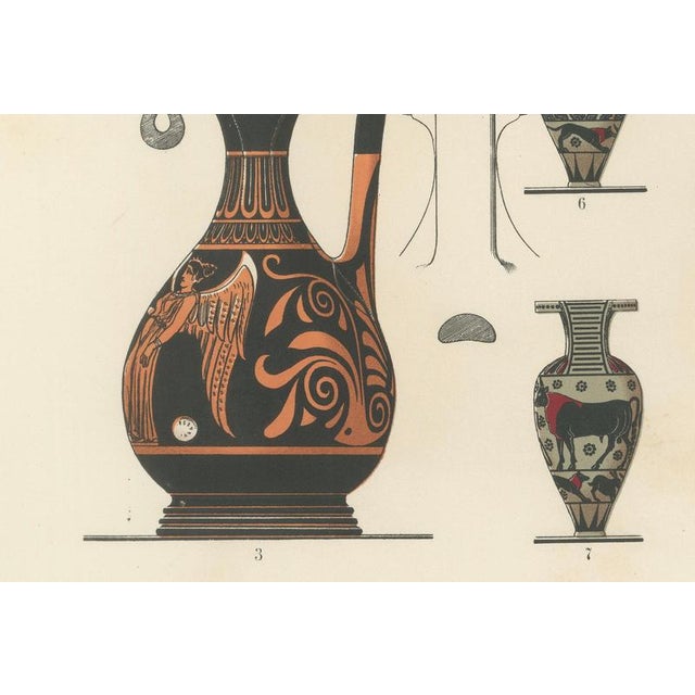 Late 19th Century Albert Genick, Greek Jugs with Classical & Winged Figures, 1883, Lithograph For Sale - Image 5 of 12