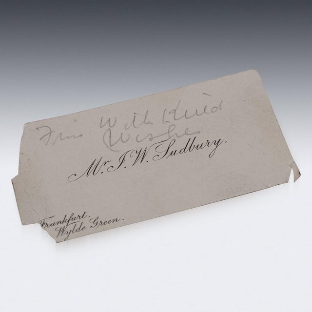 Antique Victorian Silver Card Case, 1883 For Sale - Image 6 of 11