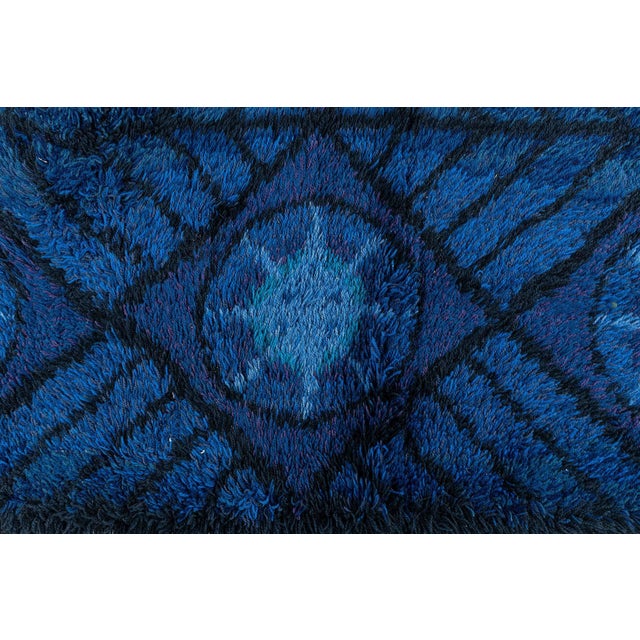 Mid-Century Modern Vintage Swedish Rya Rug by Marianne Richter Doris Leslie Blau Collection For Sale - Image 3 of 10