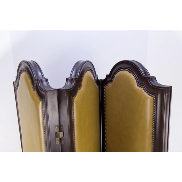Leatherette Screen, 1930s For Sale - Image 3 of 9
