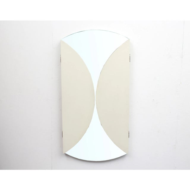 Vintage Wall Folding Mirror in White, 1975 For Sale - Image 4 of 8