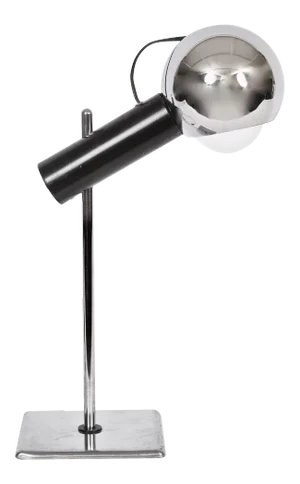 Angelo Lelli Style Adjustable Magnetic Chrome Desk Lamp with Chrome Ball Shade