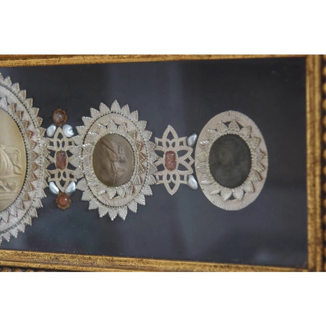 Victorian Victorian Lava Cameo Framed Collection For Sale - Image 3 of 9