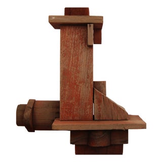 Early 20th Century Wooden Casting Pattern Object with Original Patina For Sale