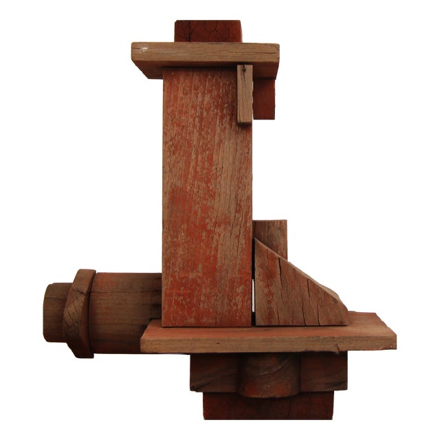 Early 20th Century Wooden Casting Pattern Object with Original Patina For Sale