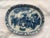 Blue and white Chinese export porcelain platter decorated with immortals celebrating. The border is a nawthorn pattern of...