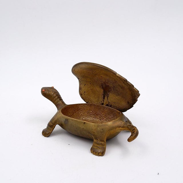 Vintage Bronze Turtle Trinket Box, 1950s For Sale - Image 11 of 13
