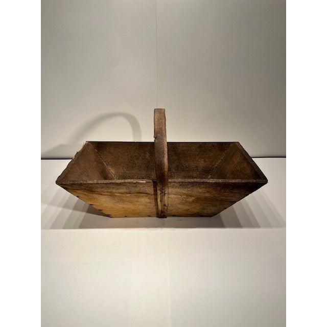 Kenneth Ludwig Chicago English Wooden Gathering Basket With Wooden Handle - #362 For Sale - Image 4 of 7