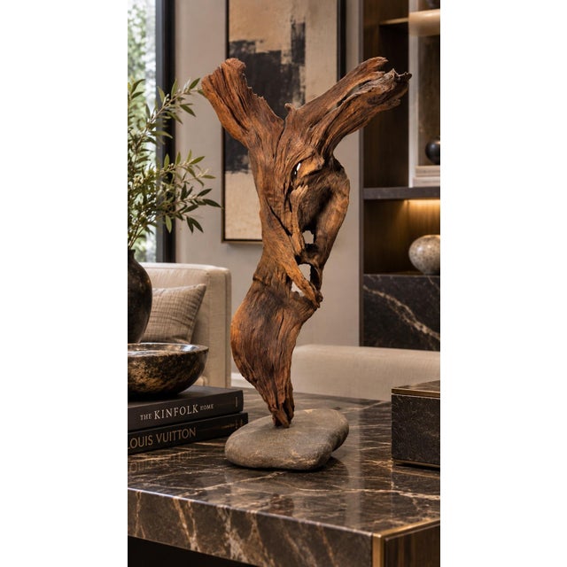 Vintage One of a Kind Teak Wood Sculpture For Sale - Image 11 of 11