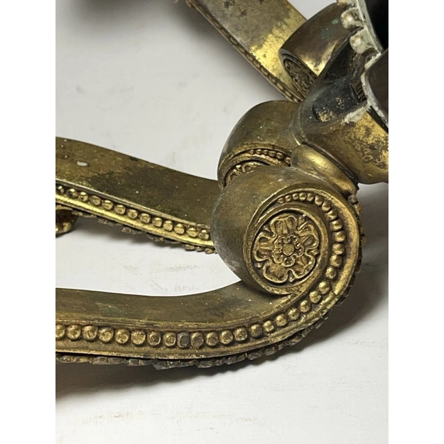Metal 19thc French Louis XVI Gilt Bronze Gas Conversion Wall Sconce For Sale - Image 7 of 14
