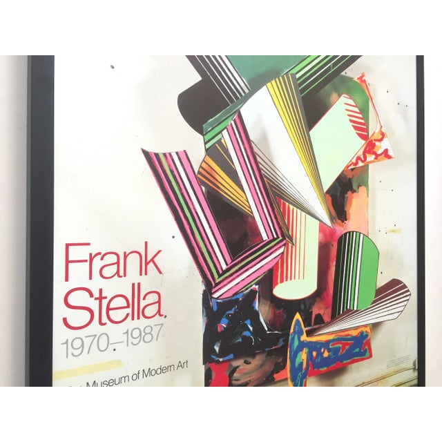 1980s Frank Stella Vintage 1987 Lithograph Photo Print Framed Museum of Modern Art Collector's Exhibition Poster For Sale - Image 5 of 13