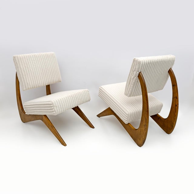 Vintage Lounge Chairs in Walnut by Adrian Pearsall for for Craft Associates, 1960, Set of 2 For Sale - Image 11 of 11