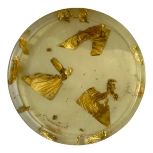 Vintage Resin and Suspended Gold Leaf Tray by Martha Sturdy