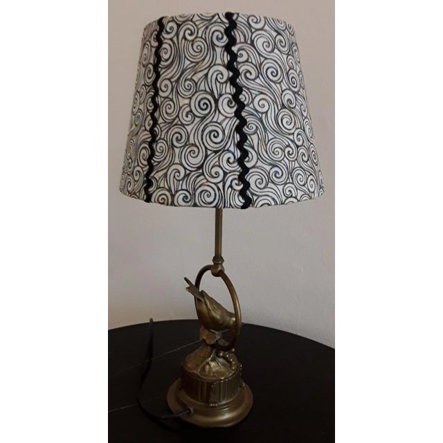 1920s Art Deco Table Lamp with Figurish Bronze Foot, 1928 For Sale - Image 5 of 12