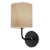 Satin Black With Brushed Brass Wall Light With Shade For Sale
