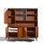 Merton Gershun for American of Martinsville Mid Century Walnut and Cane Credenza and Hutch The credenza measures: 64 wide...