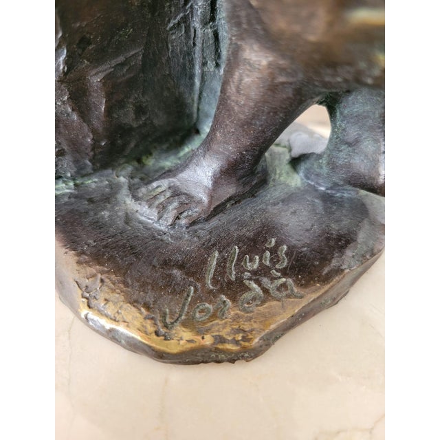 Bronze Sculpture of Couple in Love, 1980s For Sale - Image 10 of 12