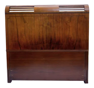 Vintage French Empire Neoclassical Flame Mahogany Twin Headboard