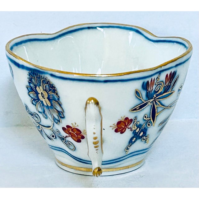 Ceramic Antique Meissen Tea Cup and Saucer For Sale - Image 7 of 10