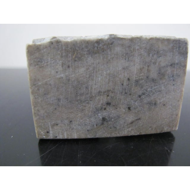 Mid 20th Century Canada Inuit Hand Carved Soapstone Hunter With Beaver Catch Figurine Sculpture For Sale - Image 5 of 7