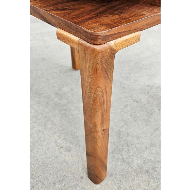 Art Deco Rectangular Two-Tier Walnut Side Table, Austria, 1930s For Sale - Image 10 of 13