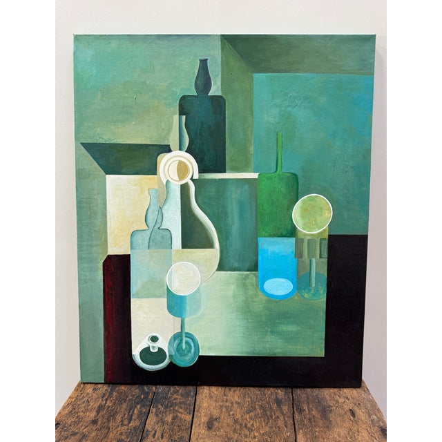 Abstract Still Life Oil Painting | Chairish