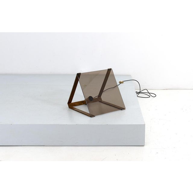 1960s Mid-Century Brass and Smoked Glass Floor Lamp from Fontana Arte, Italy, 1960 For Sale - Image 5 of 18