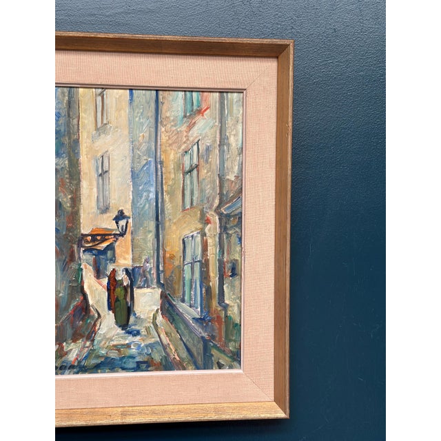 Emil Hellbom, Gamla Stan (Town), 1920s, Oil on Panel, Framed For Sale - Image 10 of 18