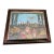 Late 20th Century Deco Revival Watercolor, Terrace With Reclining Nude, Gramophone and Goodyear Blimp For Sale
