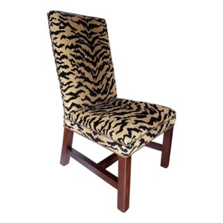 Ralph Lauren High Back Tiger Dining Accent Chair For Sale