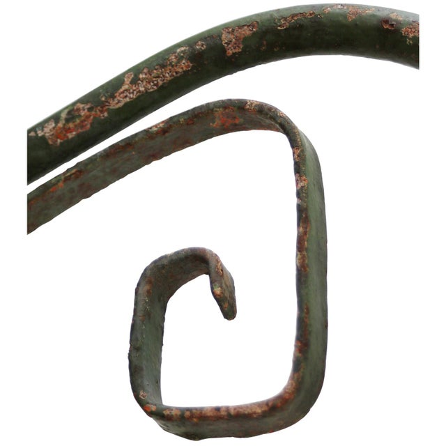 French Green Cast Iron and Opaline Glass Wall Light For Sale - Image 5 of 9