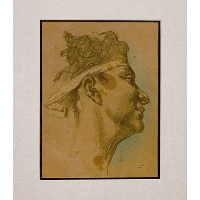 A Beaux-Arts pastel sketch, signed "AF 71", France.