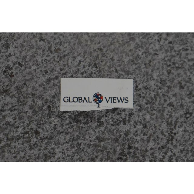 Global Views Round Granite Directorie Top Brass Table For Sale - Image 12 of 12