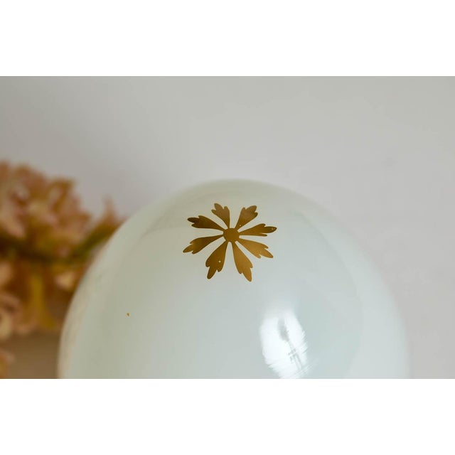 Large Antique French Opaline Glass Egg-Shaped Box For Sale - Image 4 of 6